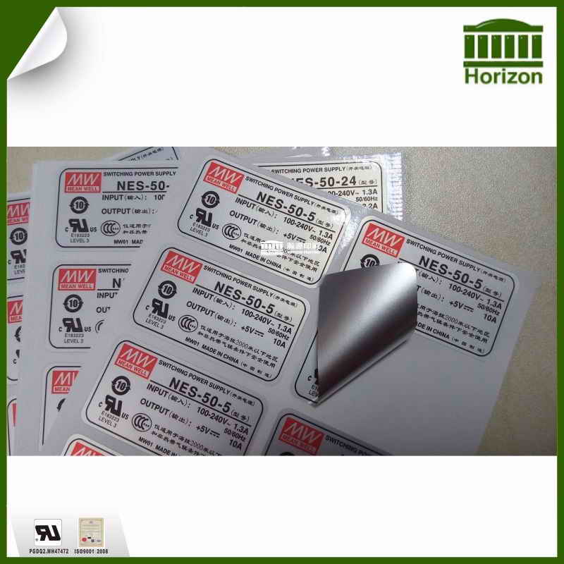 UL certification labels  stickers